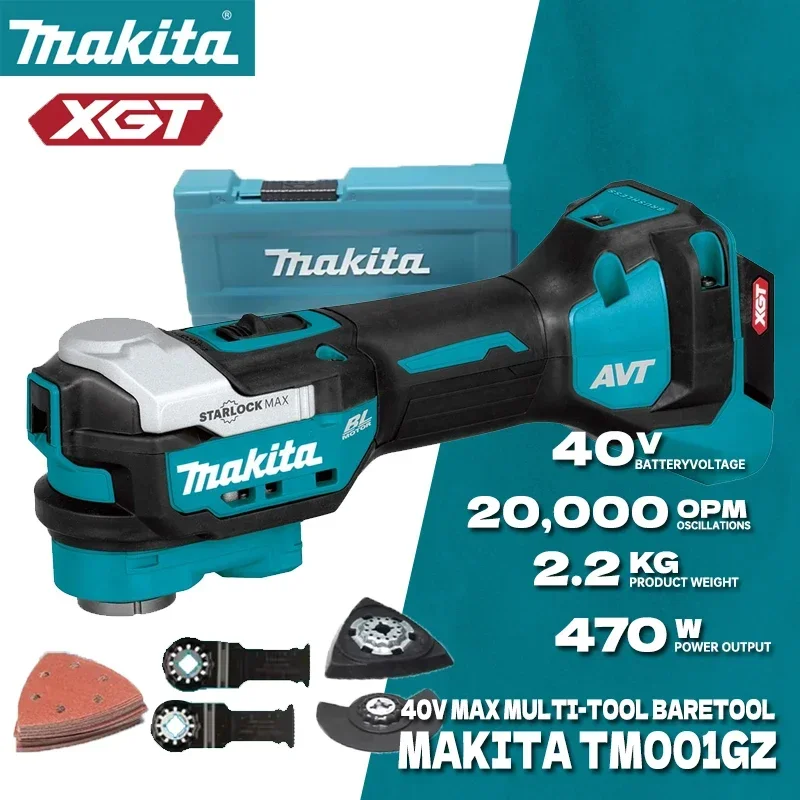 MAKITA TM001GZ 40V MAX XGT Cordless Brushless AVT Oscillating Multi-Tool Rechargeable Durable Makita Lithium Power Tools TM001G