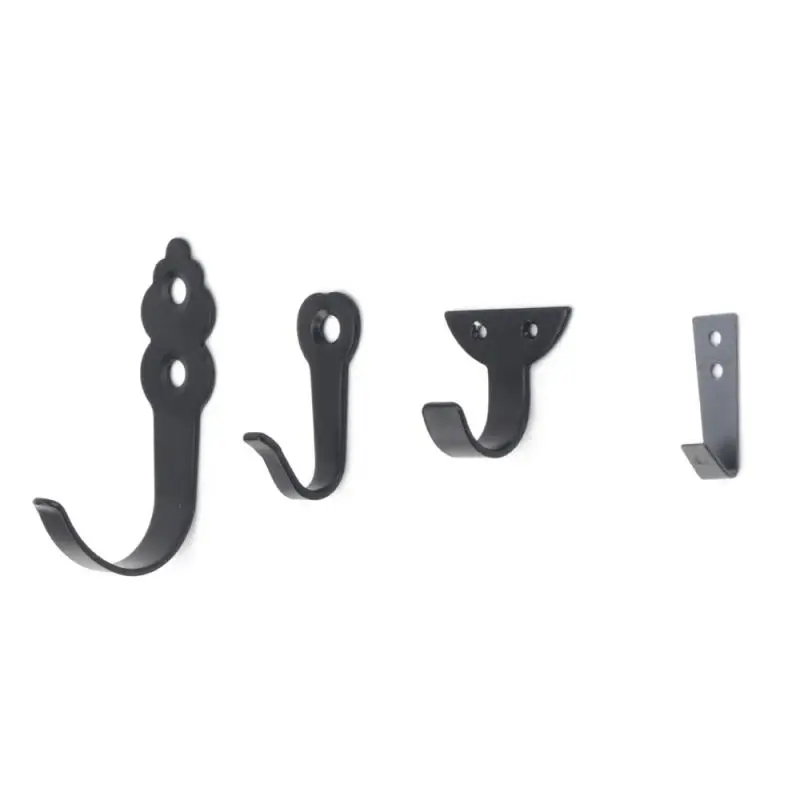 Simple Black Iron Hooks Vintage Clothes Hooks Cabinets Bedrooms Hooks Wardrobes Hats Hooks Kitchen Doors Wall Hooks Hardware