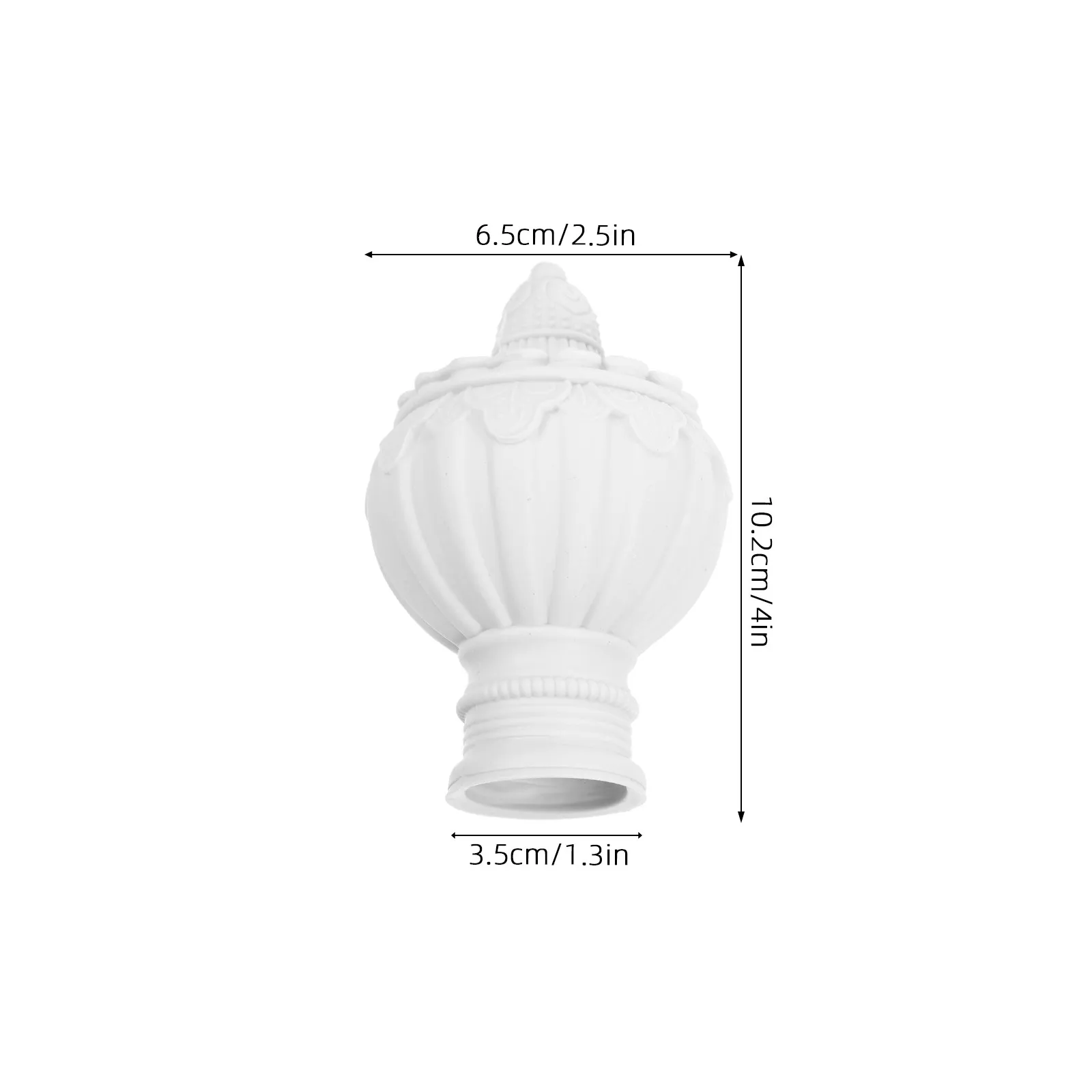 20Pcs Curtain Rod Cap Finials Decorative Window Curtain Rod End Caps Plastic Prosperity Flower Design Fit 26-28Mm Drapery Pole