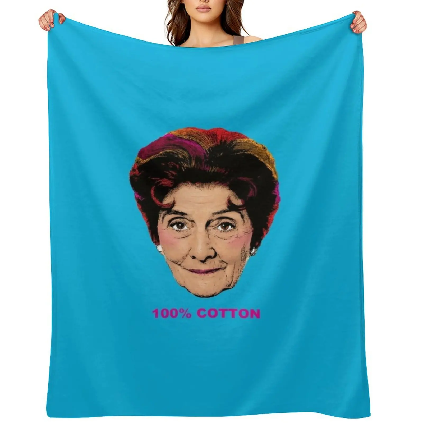 100 Cotton - Dot Cotton Essential T-Shirt Throw Blanket Loose Bed covers Multi-Purpose Sofas Soft Big Blankets