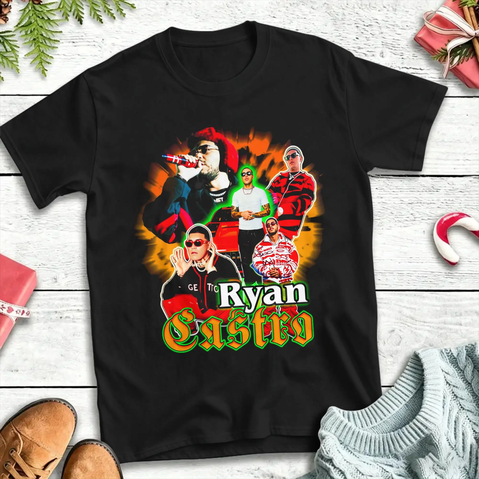 Novelty Ryan Castro singer  T-Shirts Men Round Neck Cotton T Shirt  Short Sleeve Tee Shirt Birthday Present Clothing