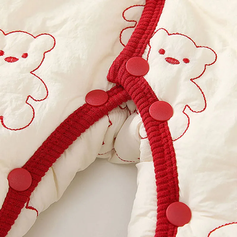 IYEAL طفل عيد الميلاد سميكة القطن رومبير بيبي بوي فتاة السنة الجديدة بذلة شتاء موضة جديدة الدافئة مقنعين بذلة