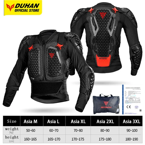 Chaqueta de motocicleta para hombre, armadura corporal para Moto, chaqueta de carreras para Motocross, aprobación CE, engranajes de protección para Moto