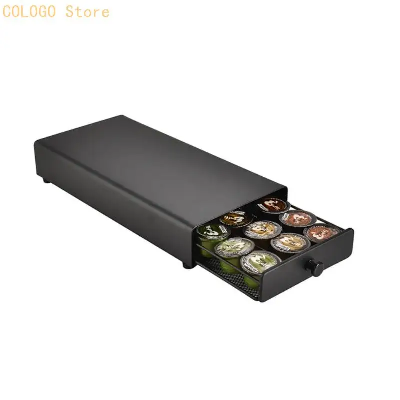 

Sturdy Iron Coffee Pods Holder with 40 Large Capacity Elegant and Modern Storage for Coffee Lovers Storage Solution D0LD