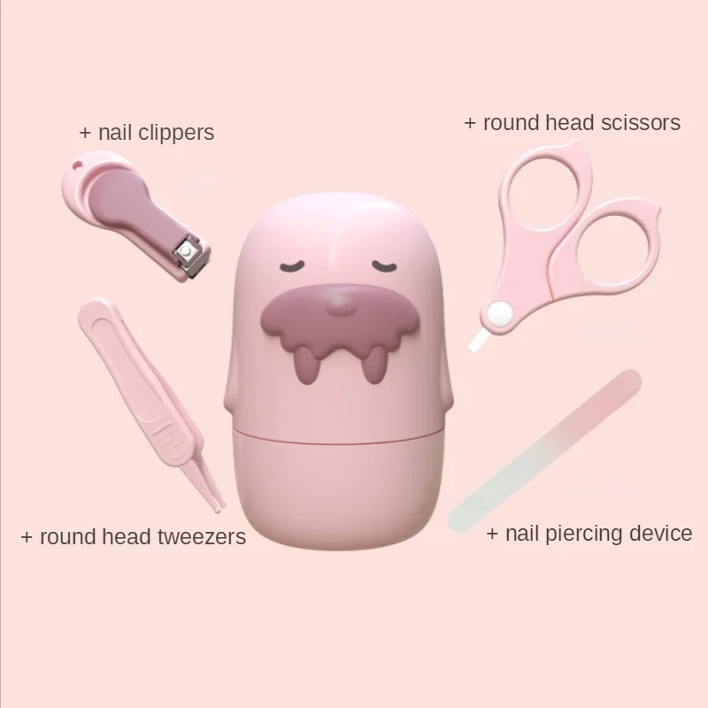 Sea Lion Nail Care Sets Baby Healthcare Kits Newborn Baby Safety Scissors Anti-Clip Nail Clippers Baby Nail Trimmer