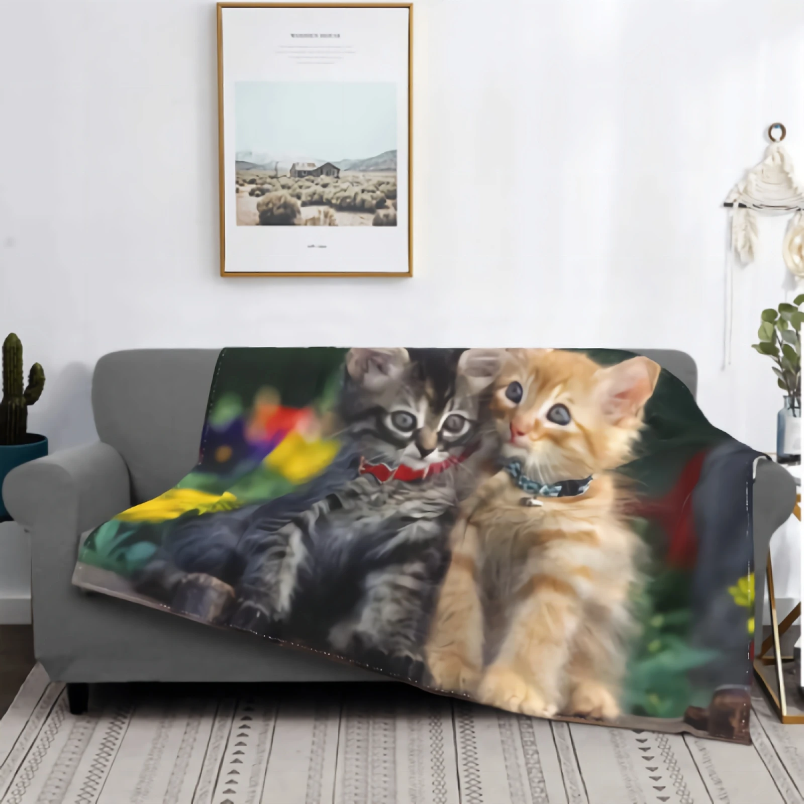 

Outdoor Dog Cat Blanket Micro Fleece Blanket Comfortable Thermal Lovely Cat Blanket Durable Pad Bed Cover Warm Sofa Blanket