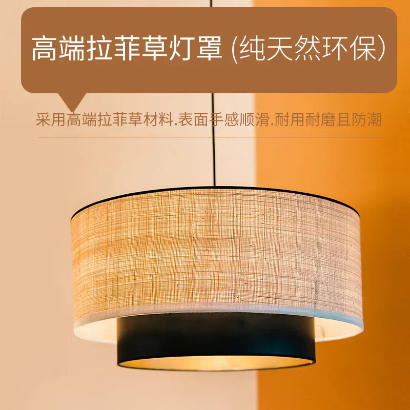 Japanese Rattan Chandelier Dining Room Bedroom Homestay Designer Tea Room Retro Medieval Style Lamps Lighting for Living Room image 5
