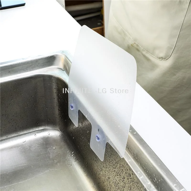 1pcs Large Kitchen Sink Splash Guard Protector - Waterproof Shield With Suction Cups For Sink Or Oil Splatter Protection