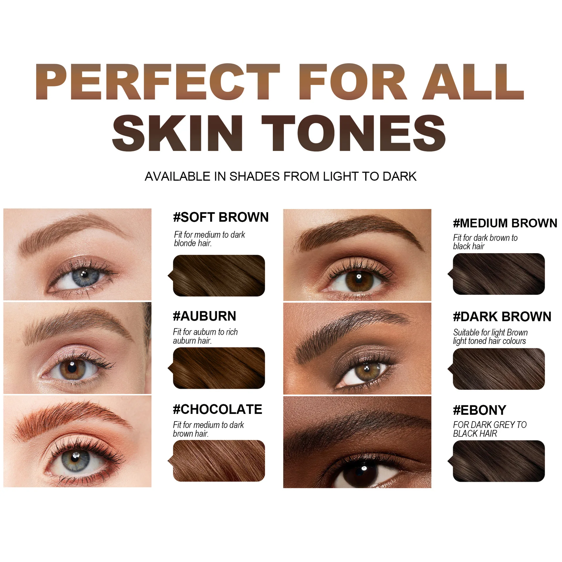 Double Head Eyebrow Pencil with Brush Waterproof Beginner-Friendly Fade-Resistant Sweatproof Ultra-Fine Tip Tattoo Gel Cosmetics