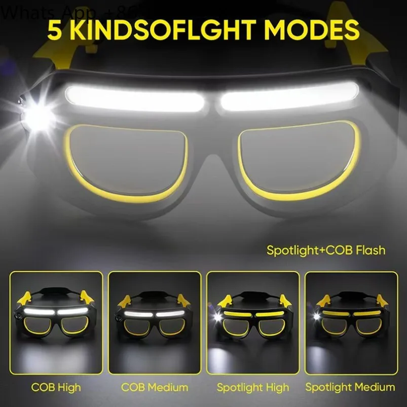 Lighting glasses headlights Night fishing detachable sunglasses Lighting outdoor riding