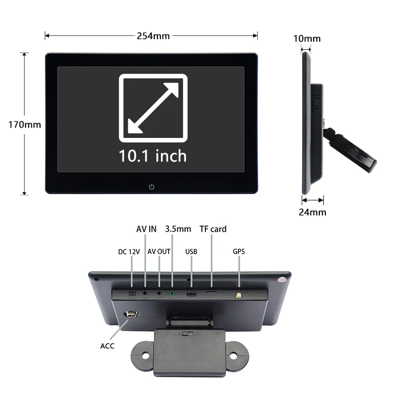 New Style 10.1 Inch Universal Car Android Headrest Automotive Multimedia Touch Screen BT WIFI Mirror Link 4K GPS