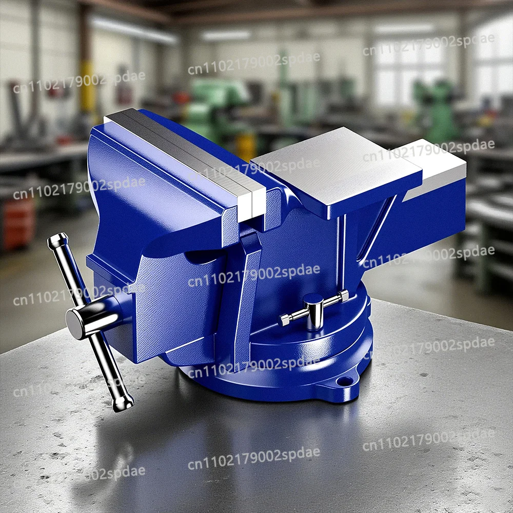 Heavy Duty 360 Degree Swivel Bench Vise 4 5 6 Inch For Woodworking Milling Drilling CNC Machining Blue