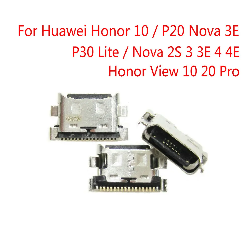 USB Type C Connector jack Dock Charging Port Socket For Huawei Honor 10 / P20 / P30 Lite / Nova 2S 3 3E 4 4E / View 10 20 Pro