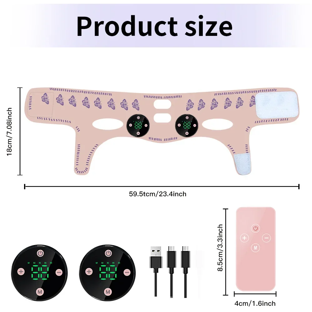 قناع رقيق EMS تدليك الرأس واسترخاء الوجه USB شحن الوجه حزام التخسيس شد الوجه تقليل الذقن المزدوجة الخد رفع الوجه #6