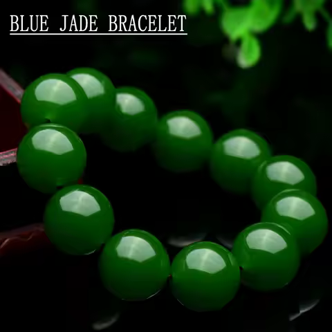 Natural Hetian Jade Jasper Elastic Bracelet Charms Luxury Fine Jewelry Couple Personalized Beaded Bangle Men Women Holiday Gifts