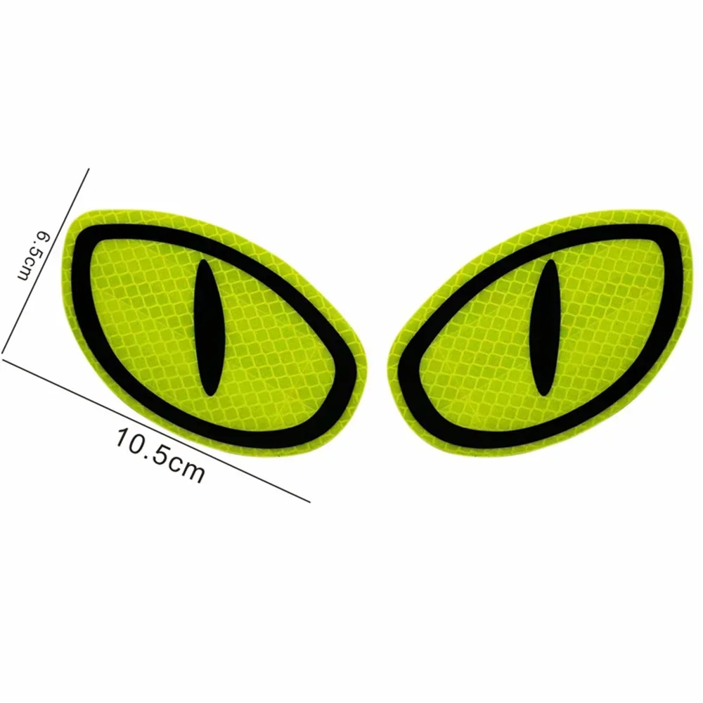 2Pcs Car Reflector Sticker Night Driving Safety Decal for Auto Truck Motorcycle Trailer Cat-eye Reflective Safety Warning Tape