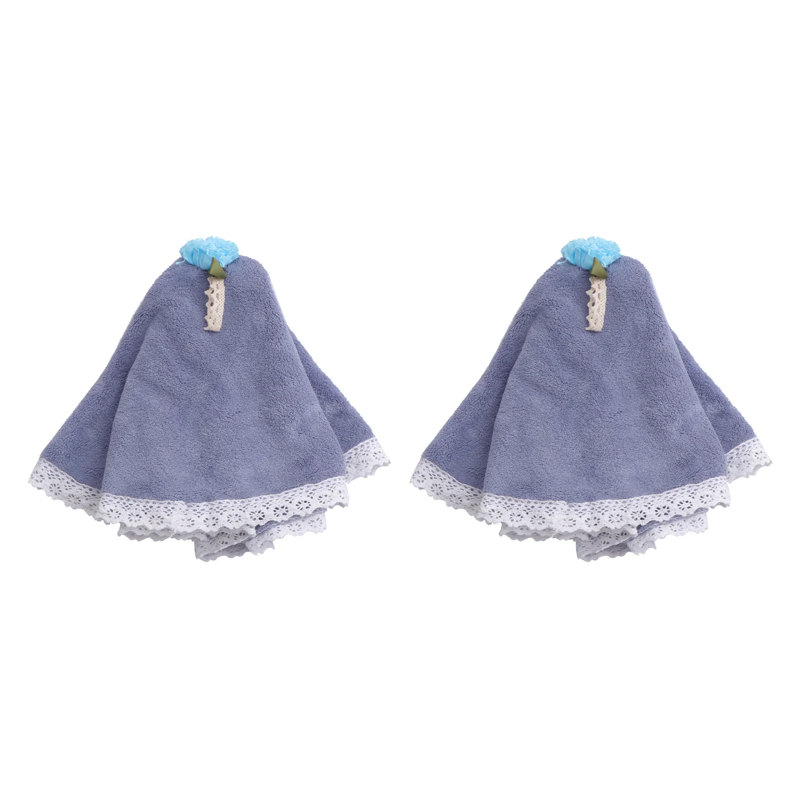 2 قطعة مناشف اليد المستديرة المرجان الصوف لينة ماصة التجفيف السريع المطبخ معلقة منشفة منشفة امتصاص الماء الصغيرة #5