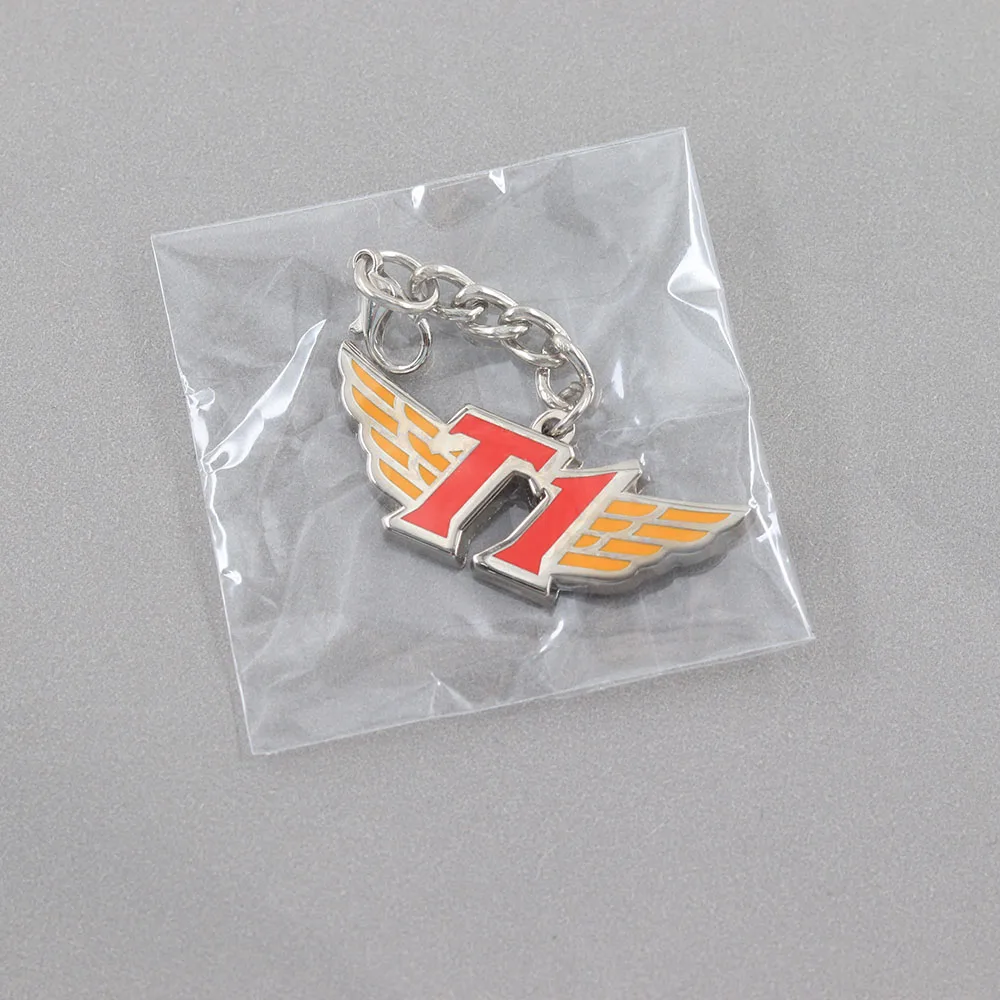 T1 Team Logo Metall-Schlüsselanhänger mit Emaille-Flügel-Anhänger, Schlüsselring, E-Sport-Fan-Sammlerstück, Geschenk für Gaming-Unterstützer – Detail 12