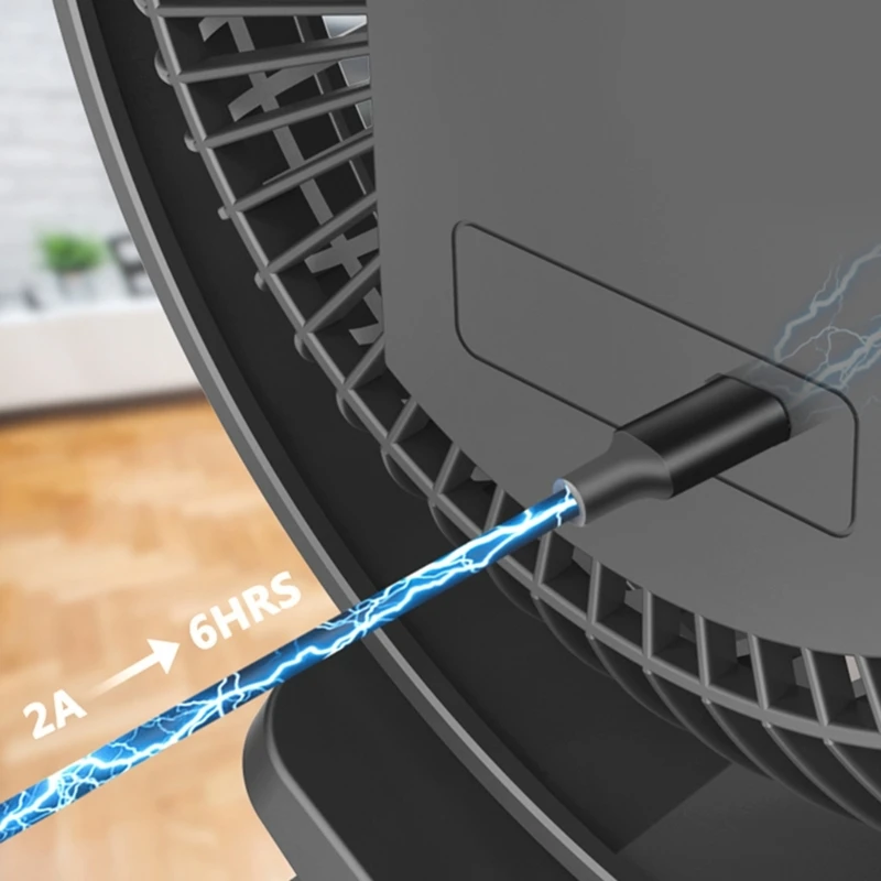 مكتب صغير USB قابلة للشحن قوي المشبك المشجعين مع 4 سرعات ، مروحة محمولة شخصية لمكتب غرفة نوم عربة