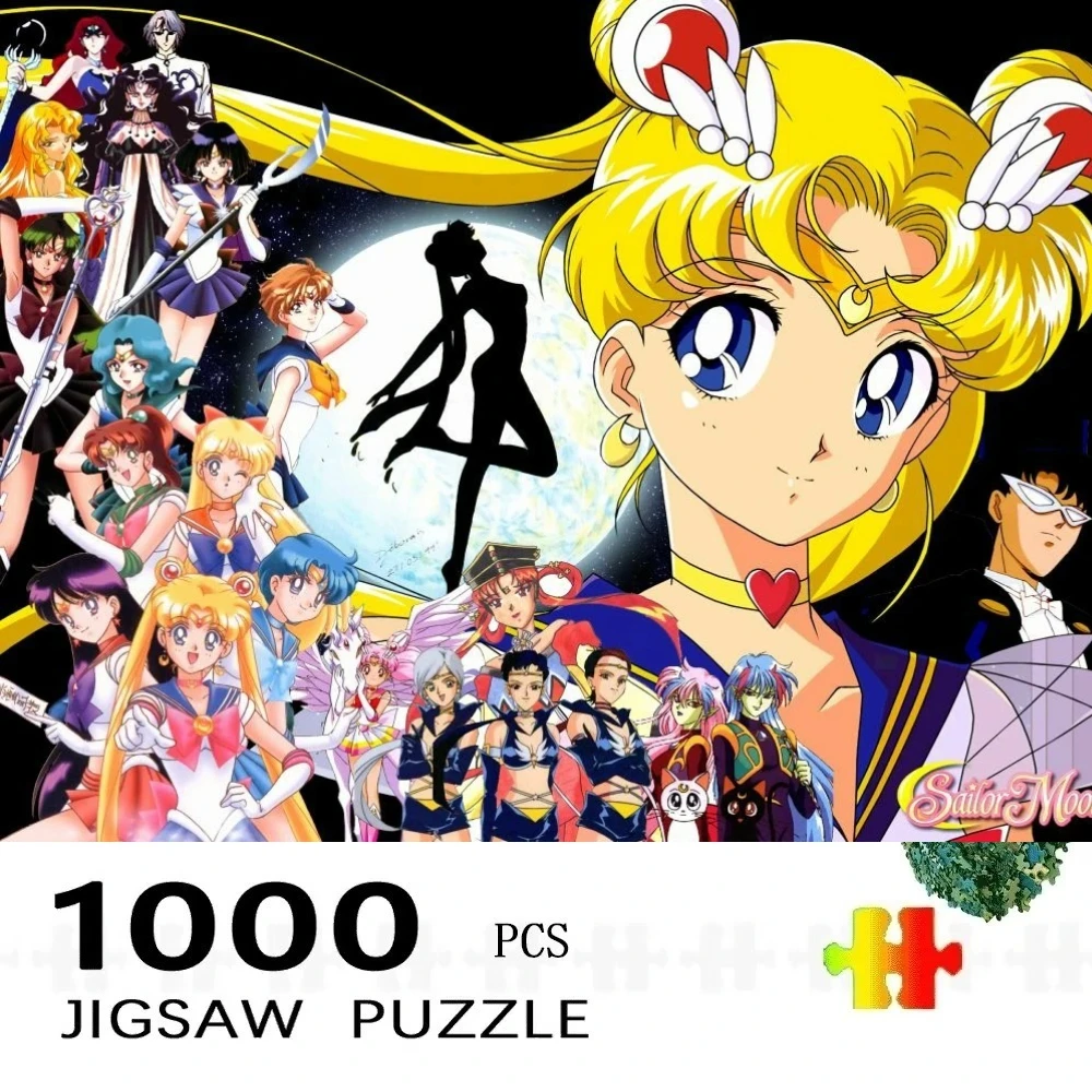 1000pcs Jigsaw Puzzle,  Sailor Moon Anime Cartoon Puzzle, Perfect for DIY Creative Fun with Family,Gift ,teasing Toy