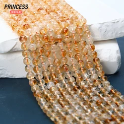 A++ Natural Citrine Pyramid Crystal  4 6 8 10mm Healing Quartz Energy Beads for Jewelry Making Bracelet Necklace DIY Accessories