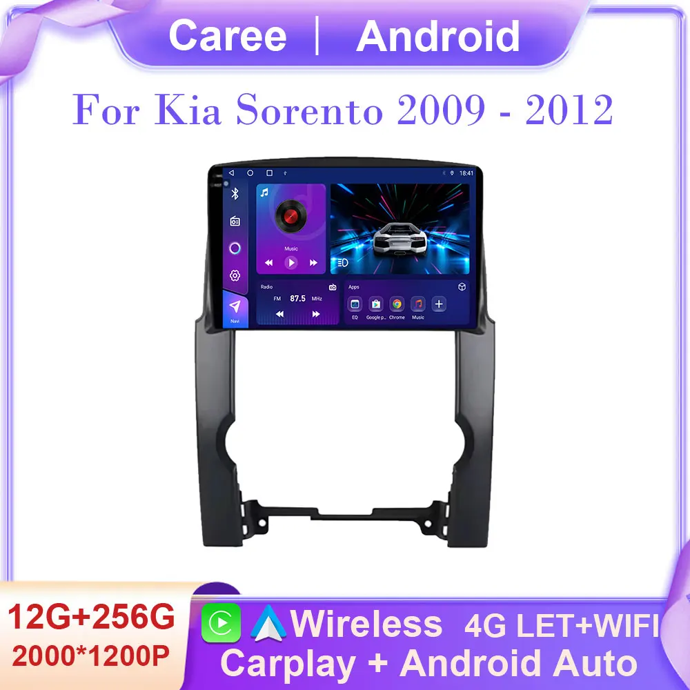

Car Radio For Kia Sorento 2009 - 2012 Android Auto Multimedia Player GPS Navigation Stereo Head Unit 5G WIFI QLED BT No 2din DVD