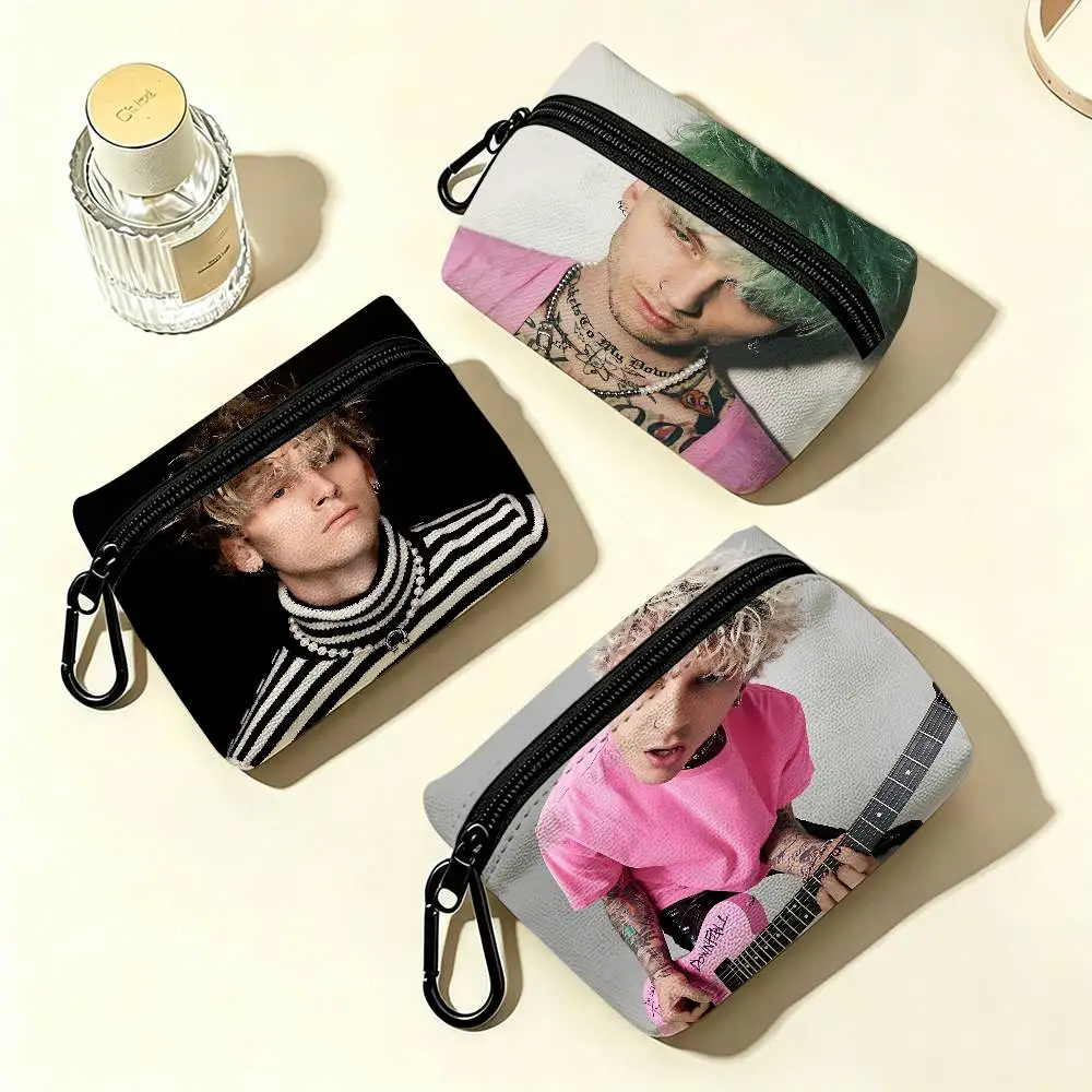 M-Machine-Gun-Kelly-Rock Wear-resistant Oxford Cloth Coin Purse Portable Backpack Hanging Card Storage Bag