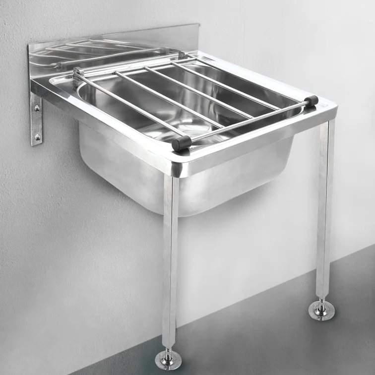 Commercial Stainless Steel Industrial Kitchen Utility Cleaners Sink Mop Sink With Hand Wash Basin