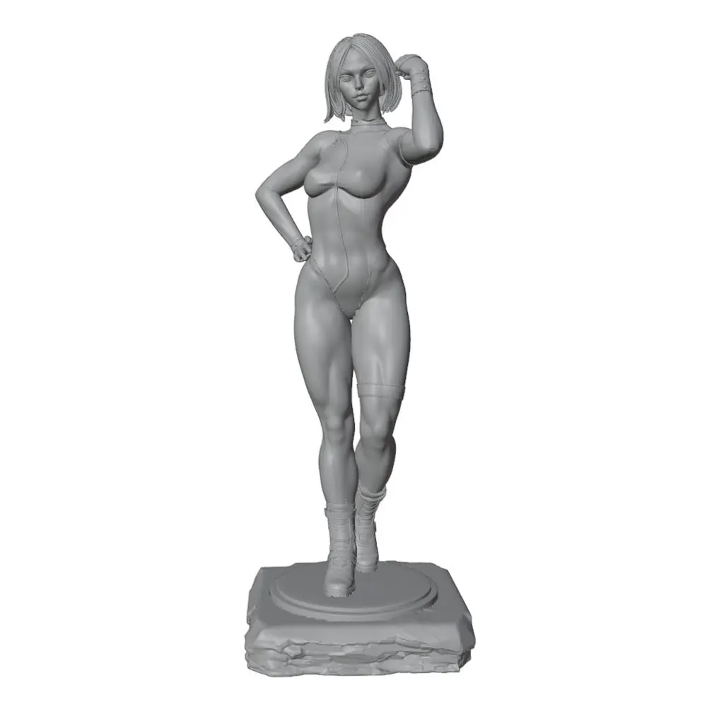 1/24/12/6 Superpowered Girl, NSFW, Anime Girl Caitlin Fairchild, GK Mini 3D Printed Gray Model Statue, Unpainted, Unassembled
