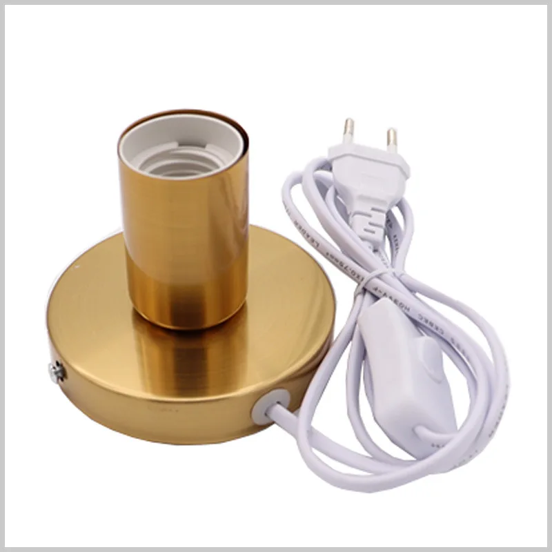 E27 Buchse Vintage Metall Tisch Lampe Basis Halter 220V EU Us-stecker Retro Nacht Lichter Schreibtisch Lampen für Schlafzimmer wohnzimmer Dekoration