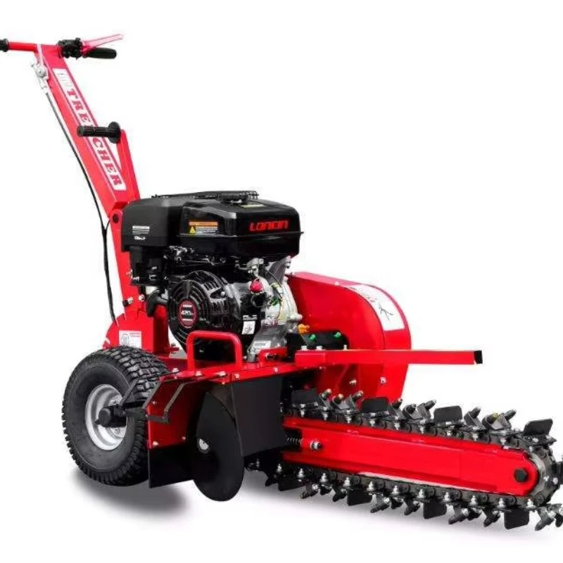 Customized K-maxpower 15HP Max Depth 600mm EPA EU5 Portable Walking 600mm Zanjadora Biocipcatore Mini Chain Trencher