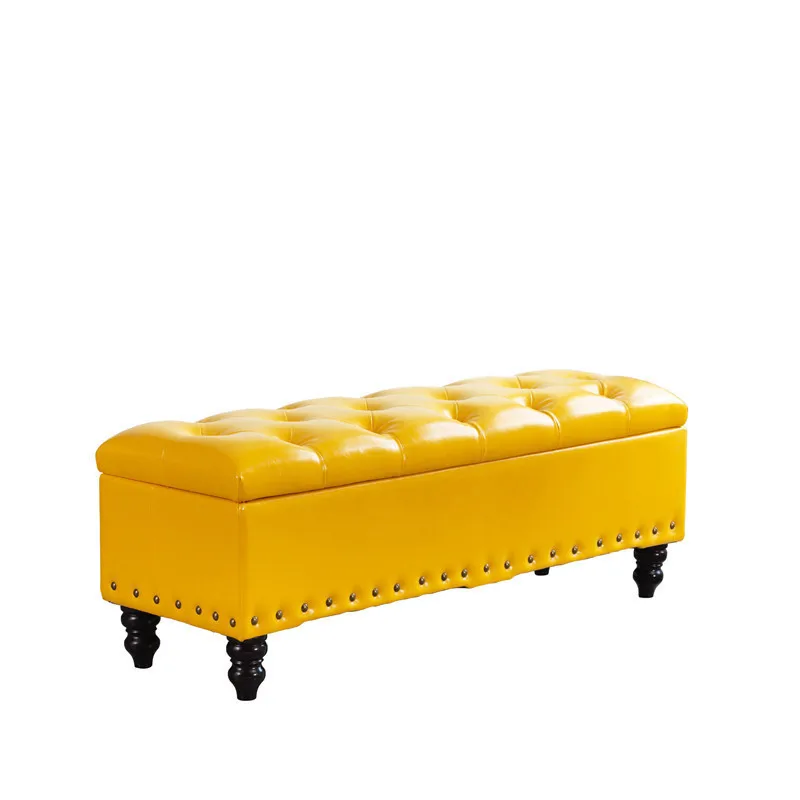 

European storage stool long strip clothing store sofa rectangular household shoe changing solid wood shoe cabinet can sit