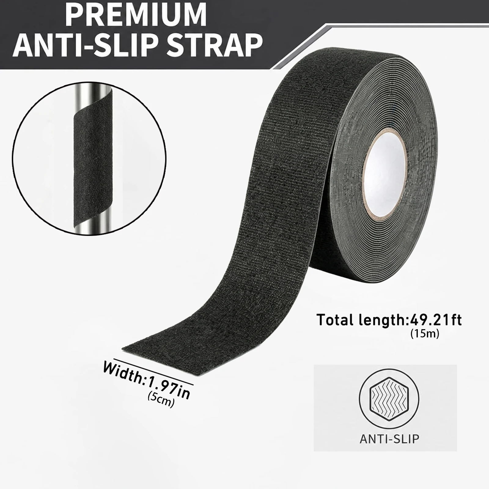 Handle Wrap Grip Tape Non-Slip for Pole Dance Bar Barbell Dumbbell 38mm 50mm Fabric Sweat- No Residue Left - view 6
