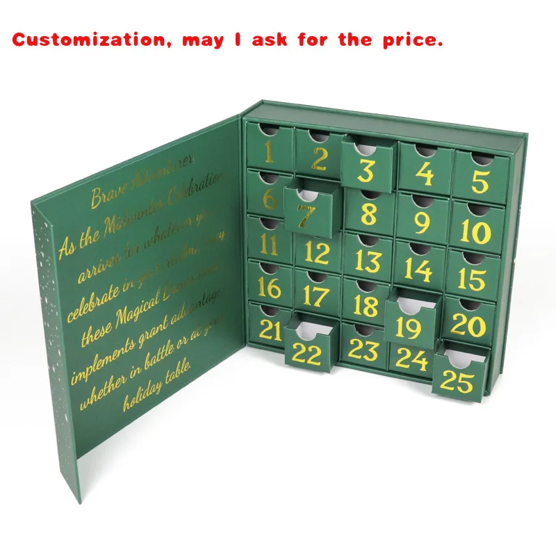 custom.Custom Special Design Advent Calendar Box Caja De Calendario De Advient Cosmetic Cardboard Drawer Gif