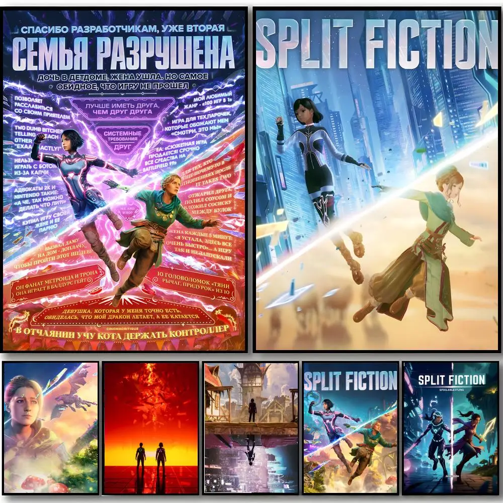 Game S-Split F-Fiction Poster HD art sticky wall waterproof home bedroom bar aesthetic decoration