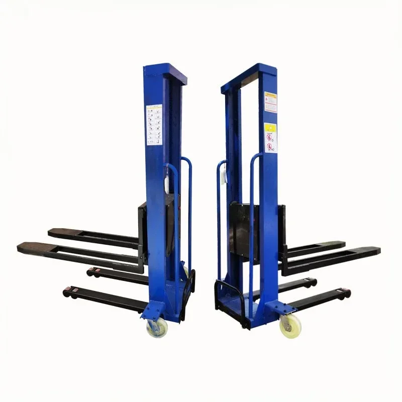 

Electric on-board 500kg 1000kg portable stacker height self loading and unloading vehicle