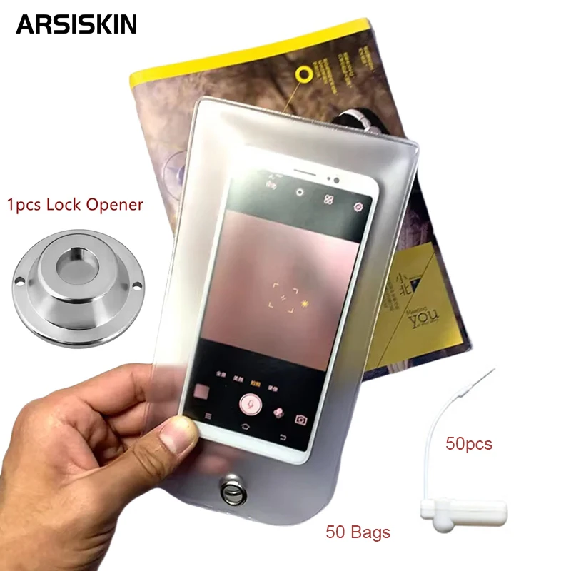 

50pcs Muslim No Photography Allowed Bag Anti Camera Bag Reuse No Picture Bag Universal Matte Phone Pouch Security Bags