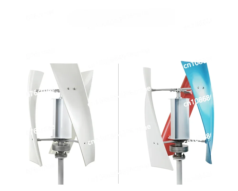 Wind Turbine 12v 24v Vertical Axies Wind Generator VAWT Windmill Free Energy with Inverter Solar Panels Homeuse