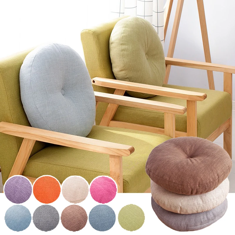 

Modern Round Seat Cushion 40-70cm Linen Cotton Thick Meditation Yoga Pillow Removable Washable for Floor Sofa Tatami Chair Adult