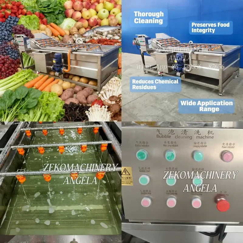[2026] Heavy Automatic Commercial Bubble Washer for All Kinds Fruits Vegetables Seafood Corn Motor for Vegetable Processing