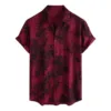116828-5bd494.jpg 3D Digital Printed Men's Short Sleeved Shirt - Retro Flower Pattern