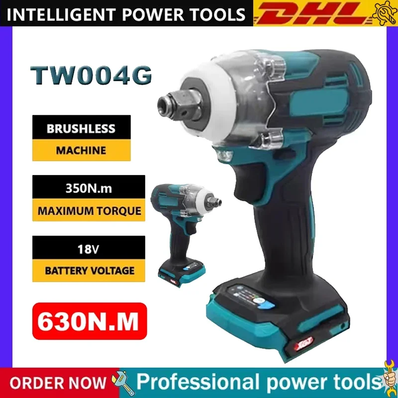 

Аккумуляторный шуруповерт Makita 18В, электрическая дрель-шуруповерт TW004G, 630 Нм, бесщеточный, беспроводной