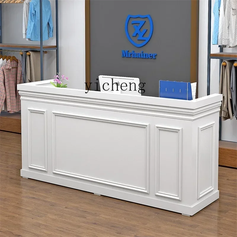 ZWS. Atmosphere Cashier Counter Clothing Store Bar Table Simple Modern Reception Desk