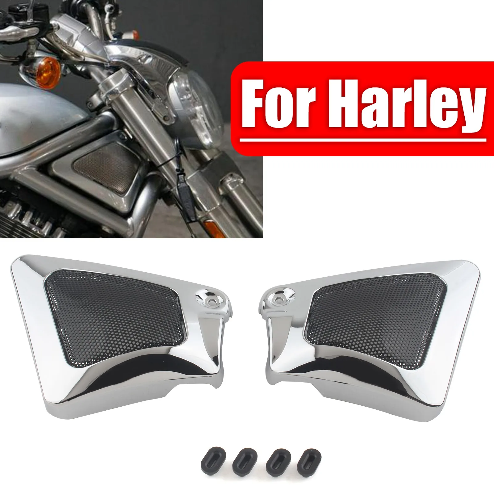 Airbox Frame Neck Side Cover For Harley V-Rod VRSCF VRSCAW VRSCA VRSCD VRSCDX 2002-2006