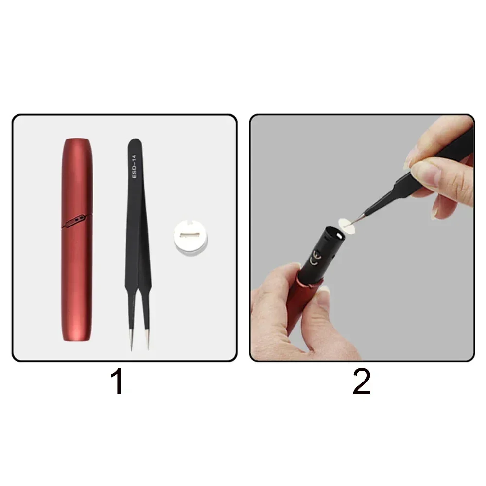 Black New Design High Quality Anti-static Stainless Steel Tweezers for IQOS 3 Duo Tool Clip for IQOS 3.0 Duo Accessories