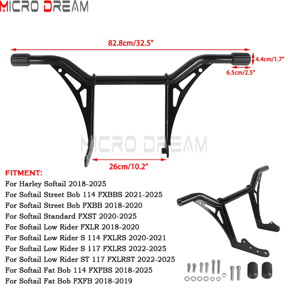 Highway Engine Guard Front Crash Bar For Harley Softail 18-25 Street Fat Bob Low Rider S ST Standard FXBB FXFB FXLRS FXLRST FXST
