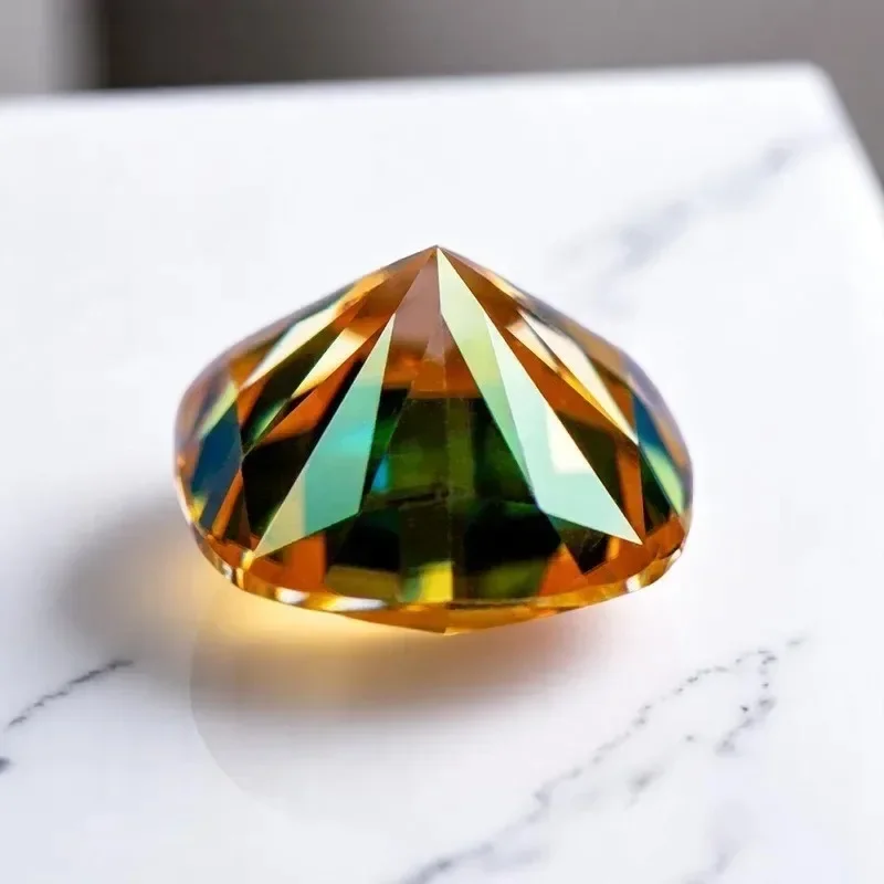 

Top Golden Yellow Color Moissanite Stone Cushion Cut Lab Grow for DIY Charms Jewelry with Certificate Free Delivery
