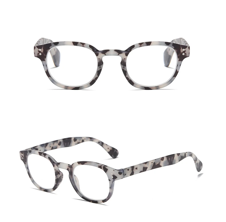 Neue Druck Rahmen Lesebrille Frauen Runde Presbyopie Brillen Computer Vision Dioptrien Brillen Reader Gläser – Detail 12
