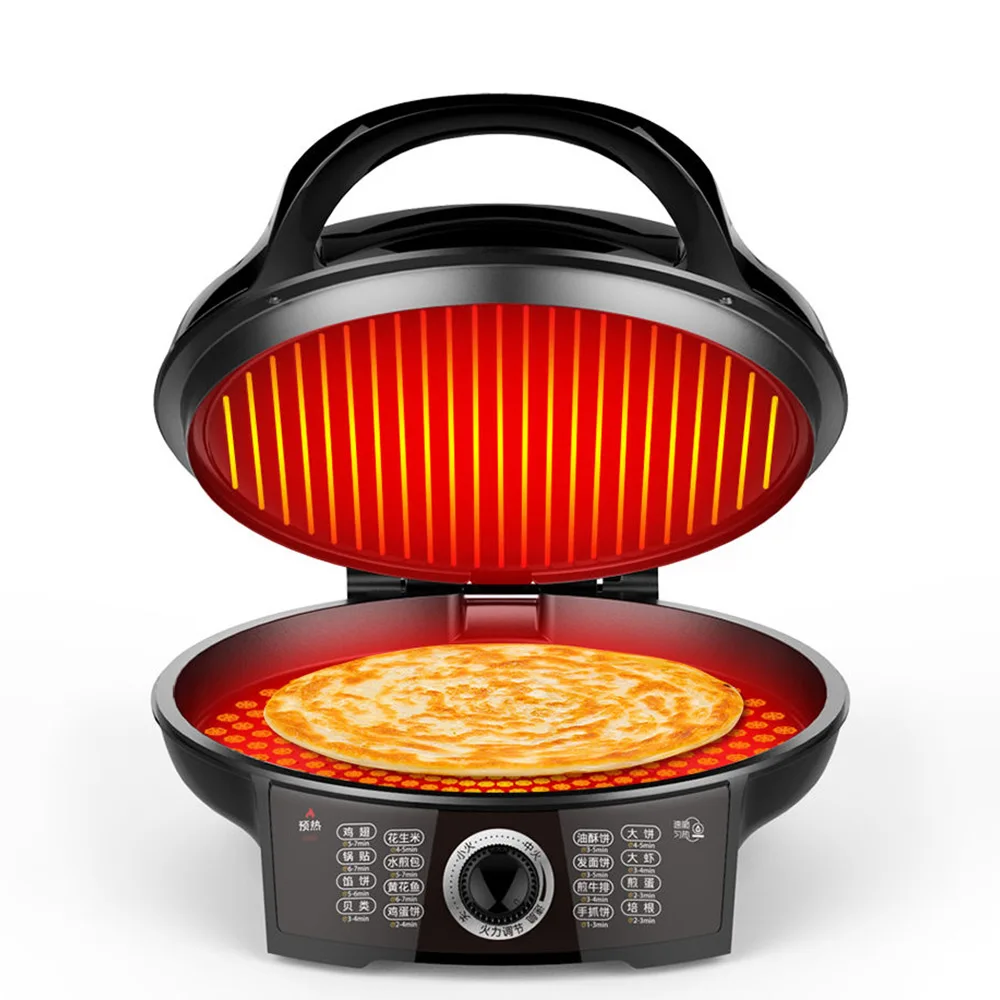 آلة الفطائر الذكية على الوجهين التدفئة الكهربائية مقلاة خبز صانع الكريب Elektrische Pfanne #6