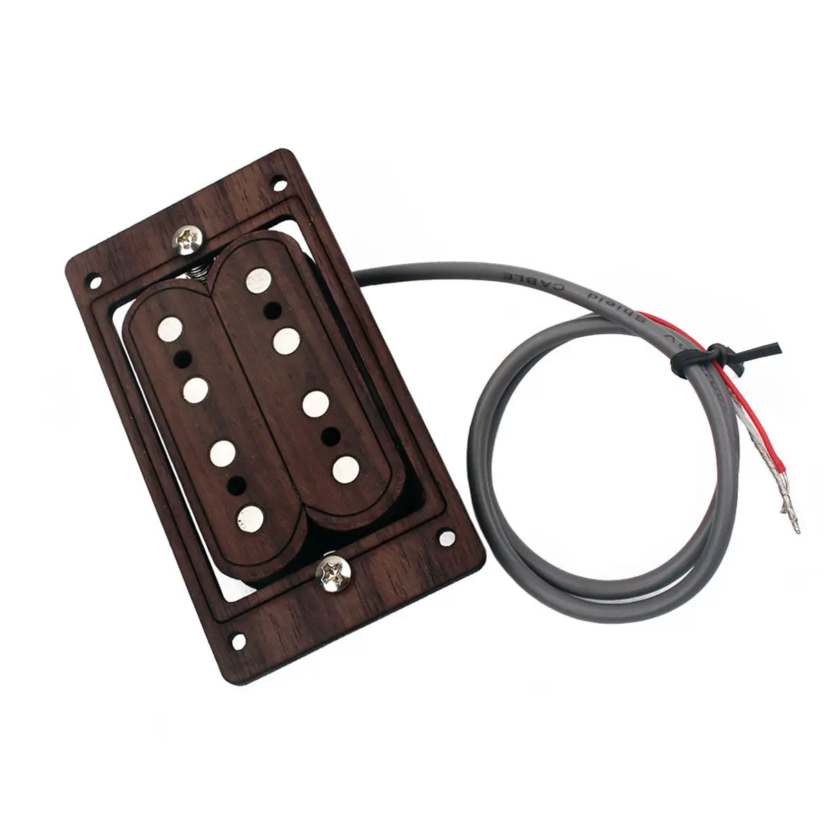 Rose Wood 4 String Humbucker Guitar Pickup Durable Replacement for Cigar Box Guitar 4 String Humbucker Pickups